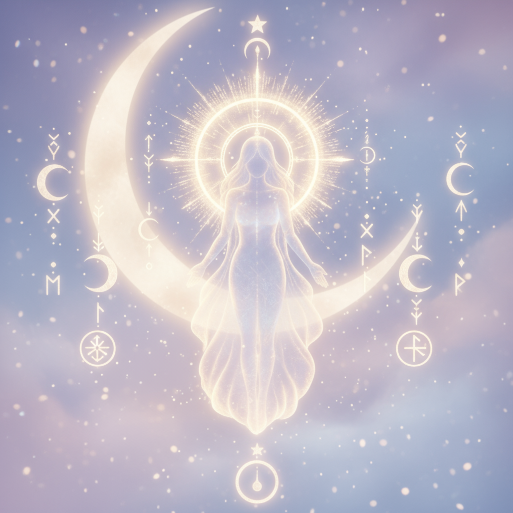 Représentation mystique de l'essence lunaire et de ses influences spirituelles